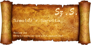 Szmolár Sarolta névjegykártya